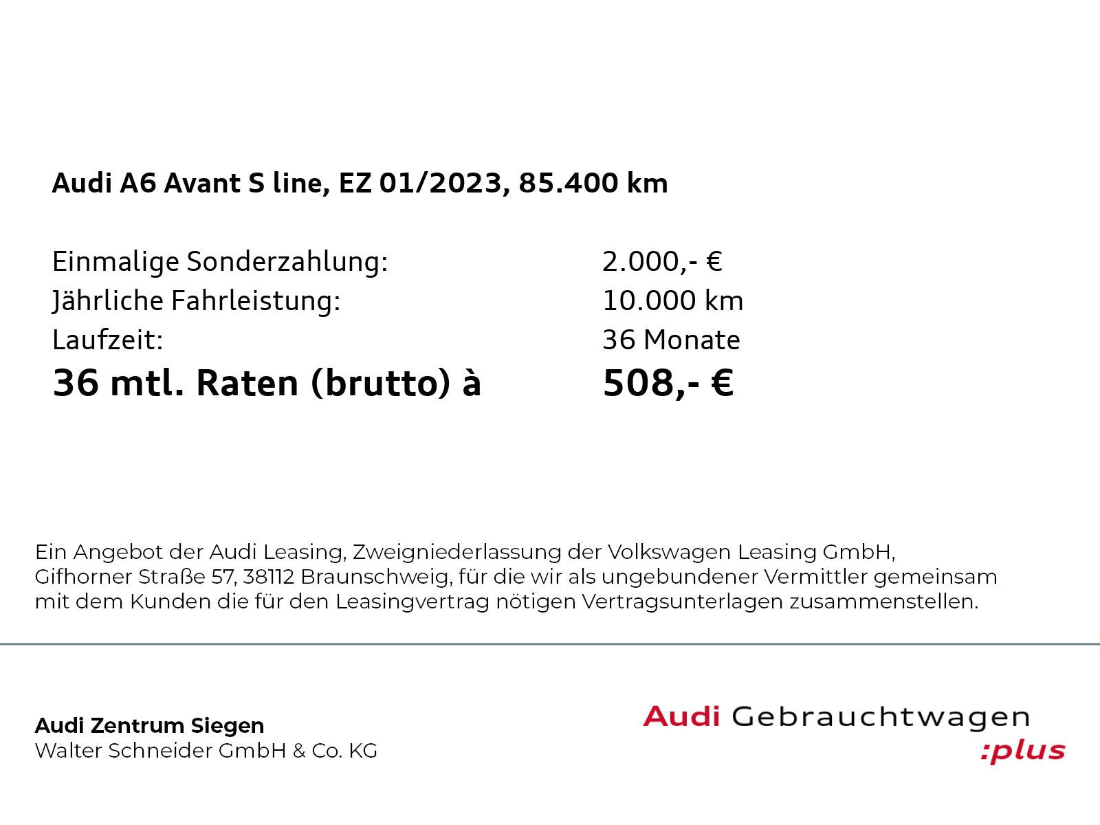 Audi A6 Avant 55 TFSI e quattro 2x S line Matrix AHK