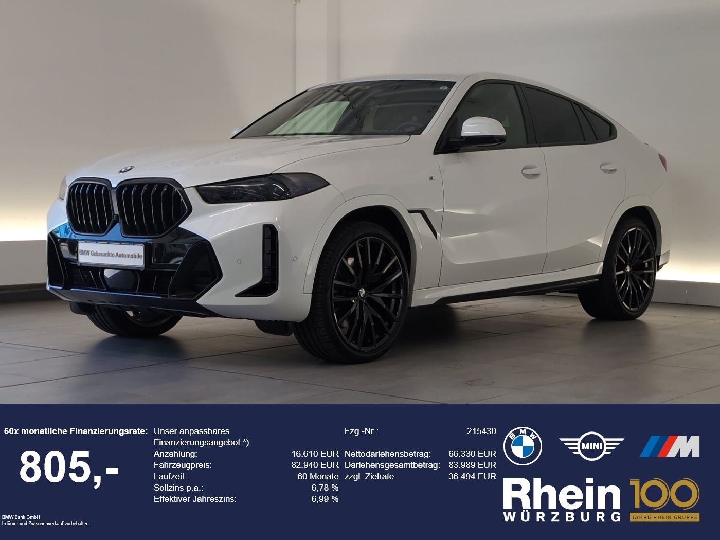 BMW X6 xDrive30d M Sport Pro Navi/LED/AHK/RFK/ACC Na
