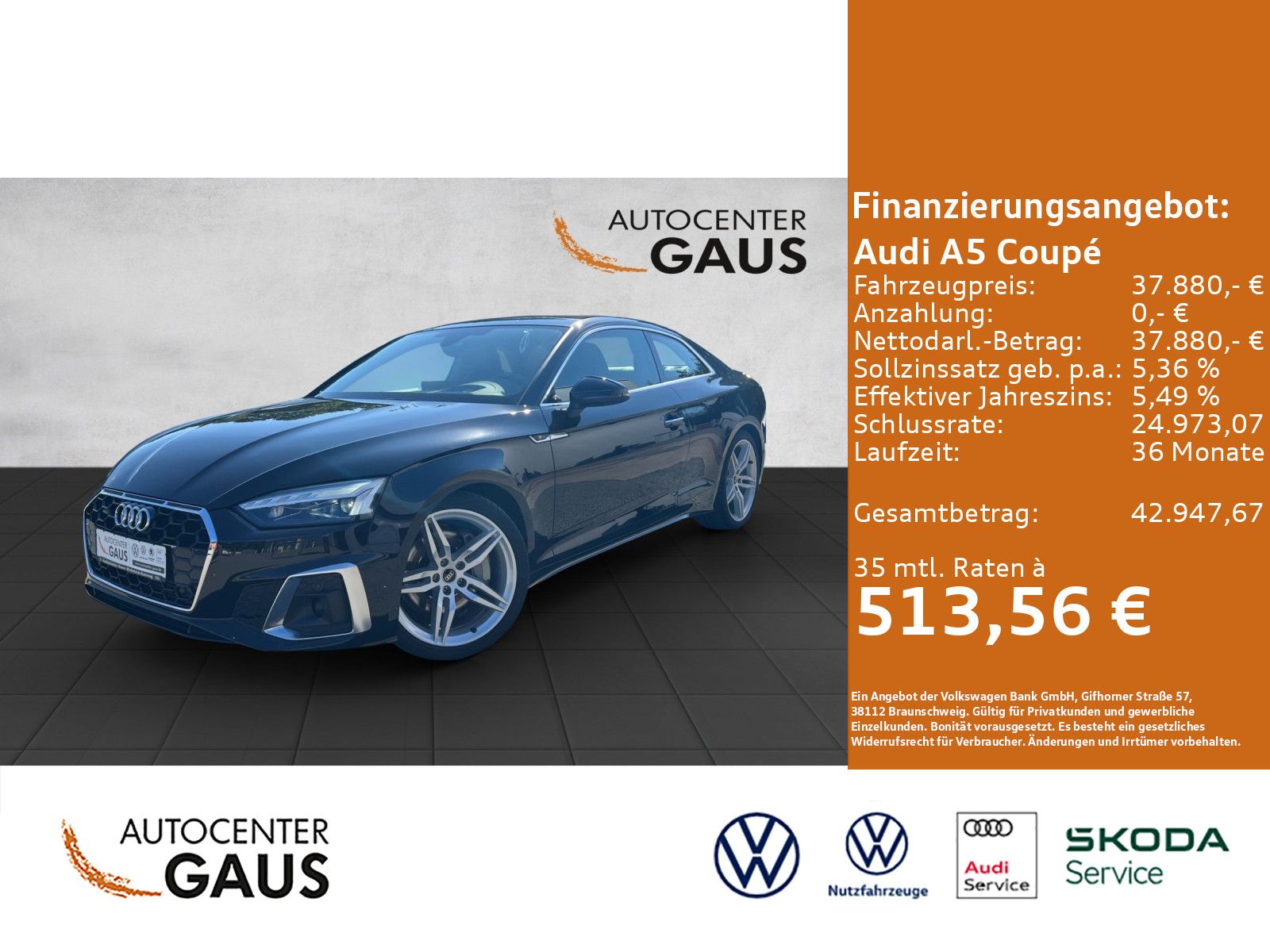 Audi A5 Coupé 45 2.0 TSFI S line quattro Pano*Navi**K