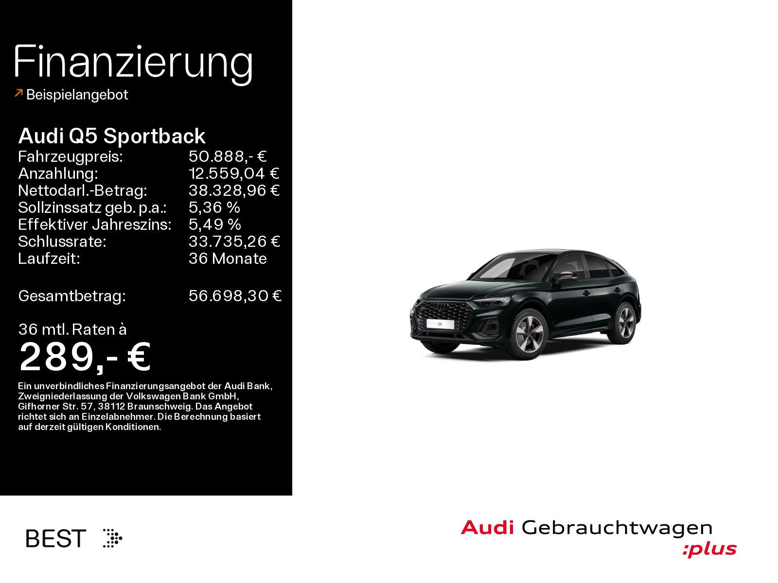 Audi Q5 Sportback S line 45 TFSI qu. AHK, Pano, Assis