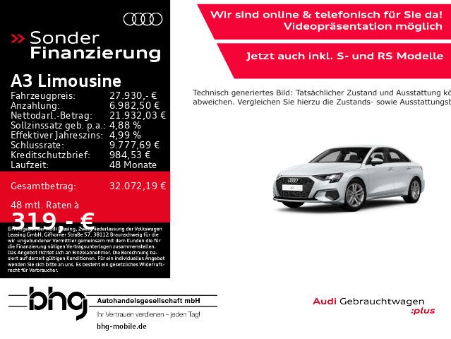 Audi A3 Limousine 35 TDI S-tronic GRA Navi Kamera