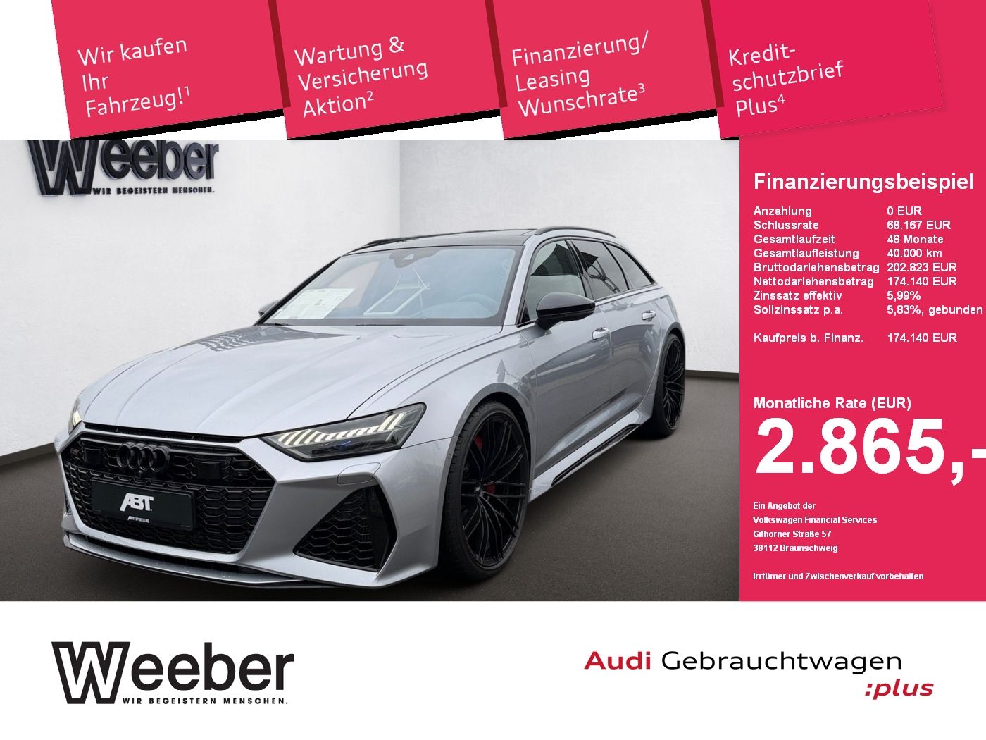 Audi RS 6 Avant ABT quattro *AKRAPOVIC*PANO*22ZOLL*36