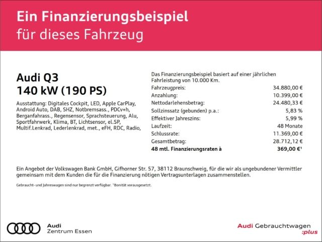 Audi Q3 Sportback 40 TFSI Quattro - Samsaru's Car Outlet