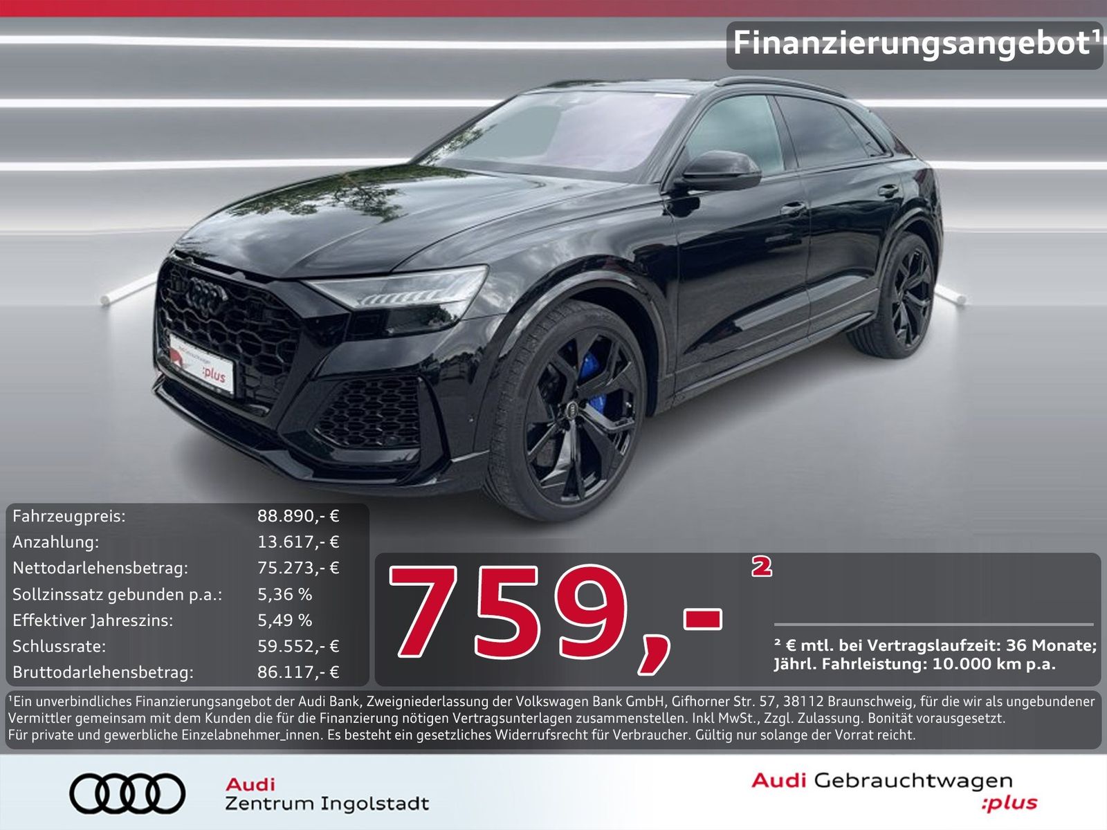 Audi RSQ8 MATRIX Keramik PANO AHK STHZG 360° ACC PDC+