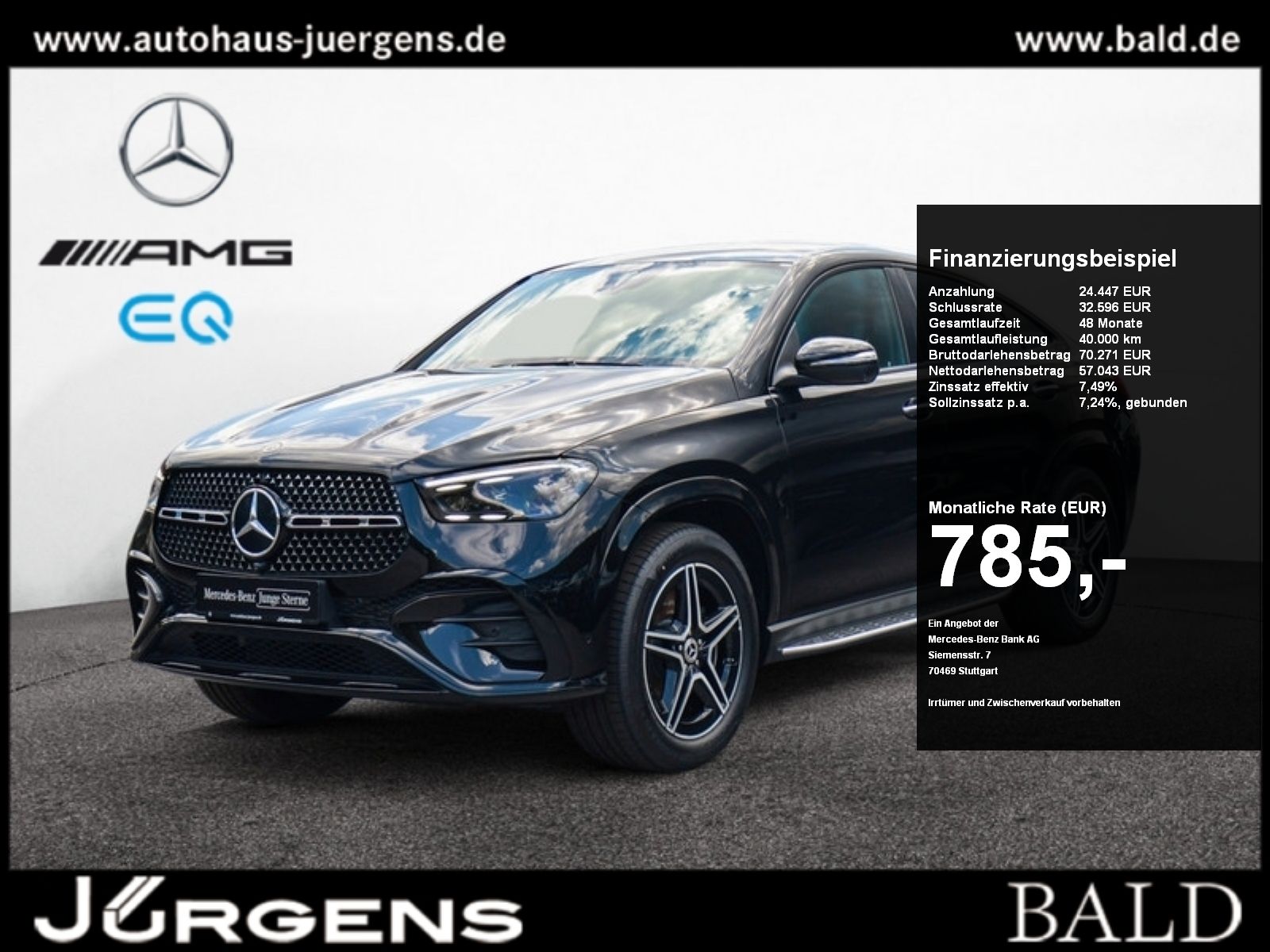 Mercedes-Benz GLE 300 d 4M Coupé AMG-Sport/Pano/Burm/AHK/HUD