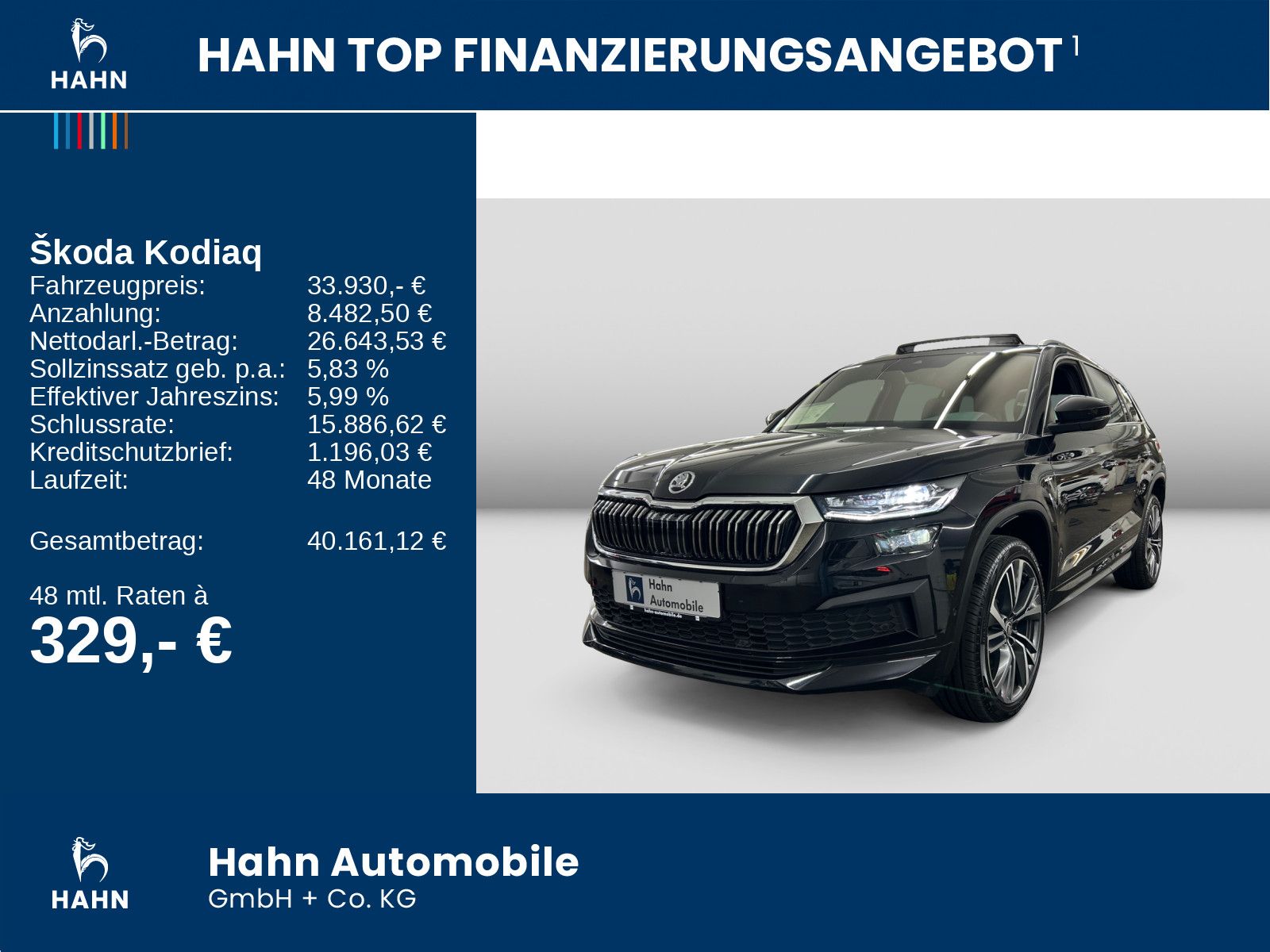 Skoda Kodiaq 2.0TDI DSG 4x4 L&K Matrix AHK Standh 360°