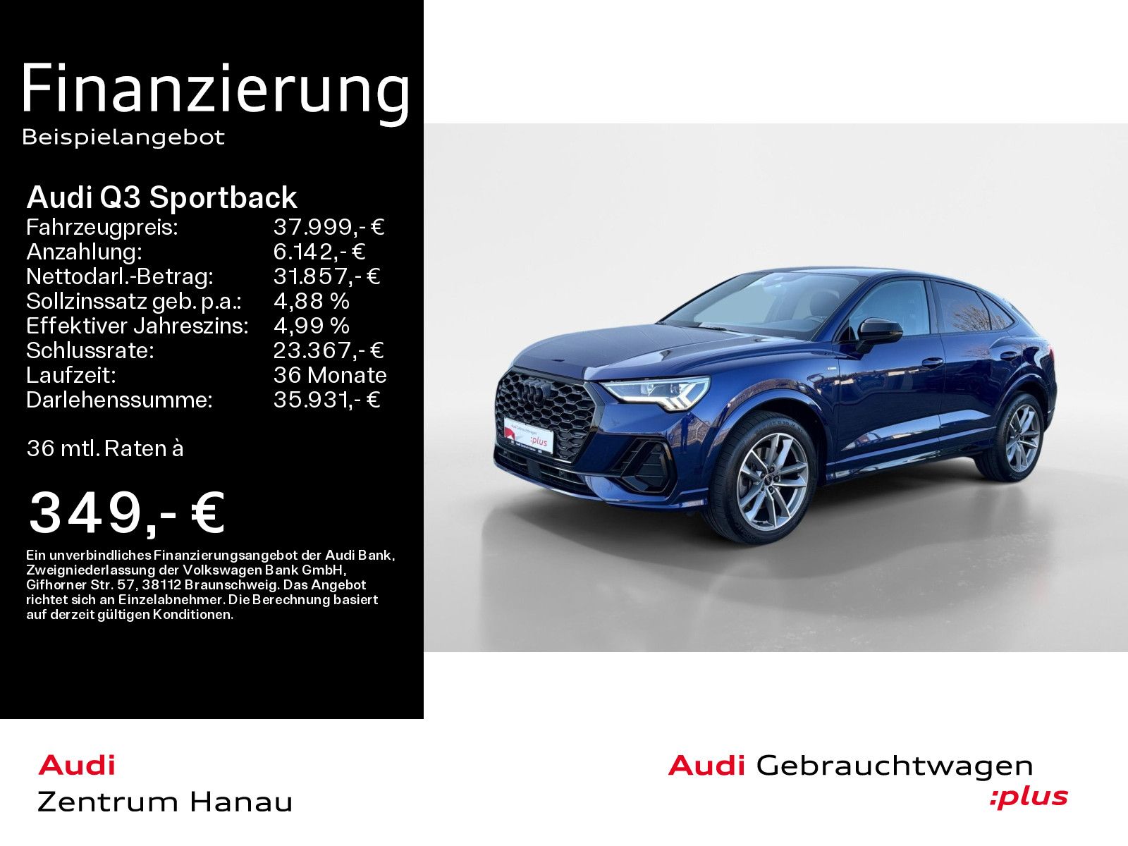 Audi Q3 Sportback 40 TFSI quattro S line - Samsaru's Car Outlet