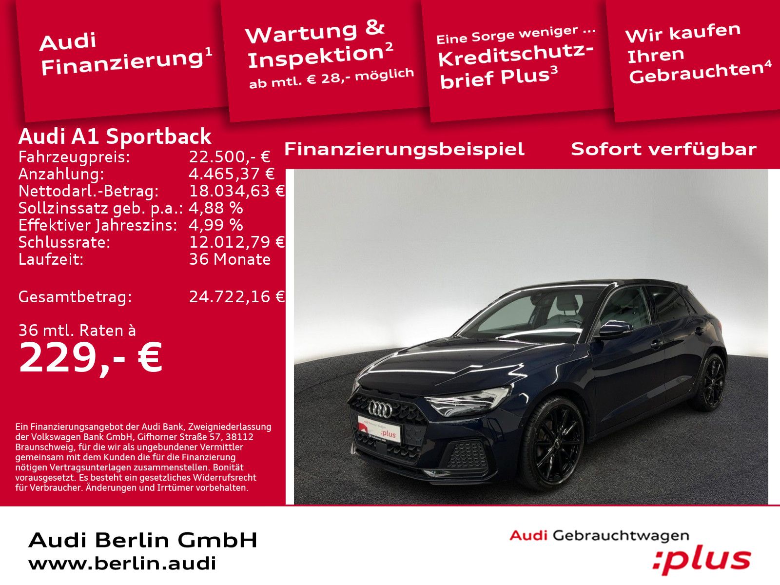 Audi A1 Sportback Advanced 30 TFSI S tr. PDC LED NAVI