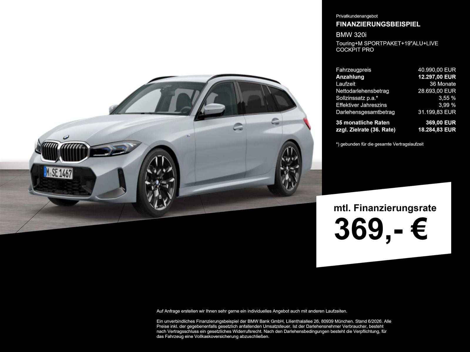 BMW 320i Touring+M SPORTPAKET+19"ALU+LIVE COCKPIT PR