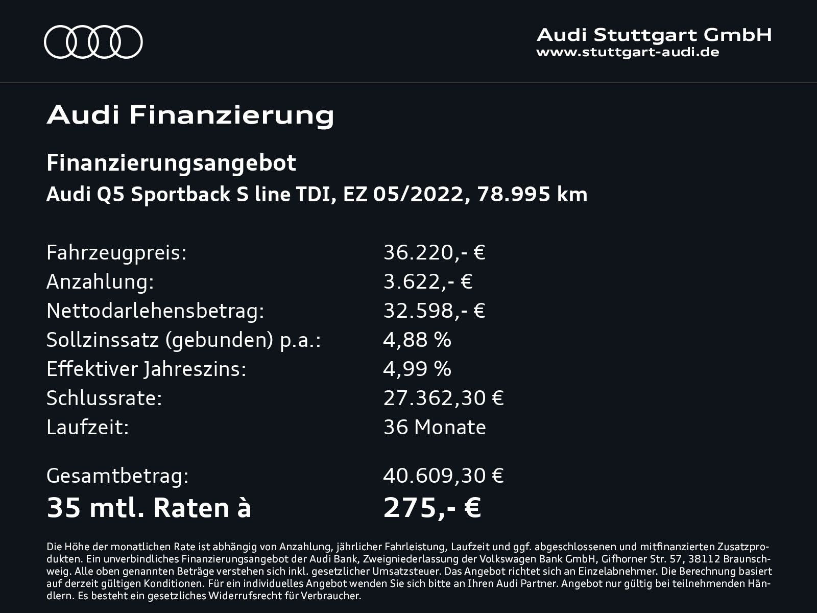 Audi Q5 Sportback 40 TDI quattro S line Matrix Pano