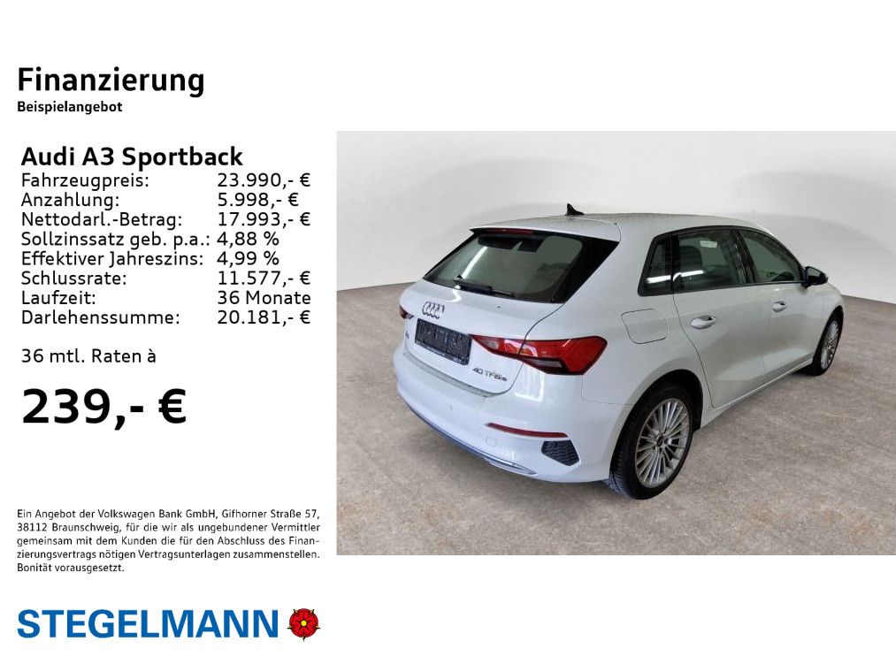 Audi A3 Sportback 40 TFSIe S-tronic advanced - Samsaru's Car Outlet
