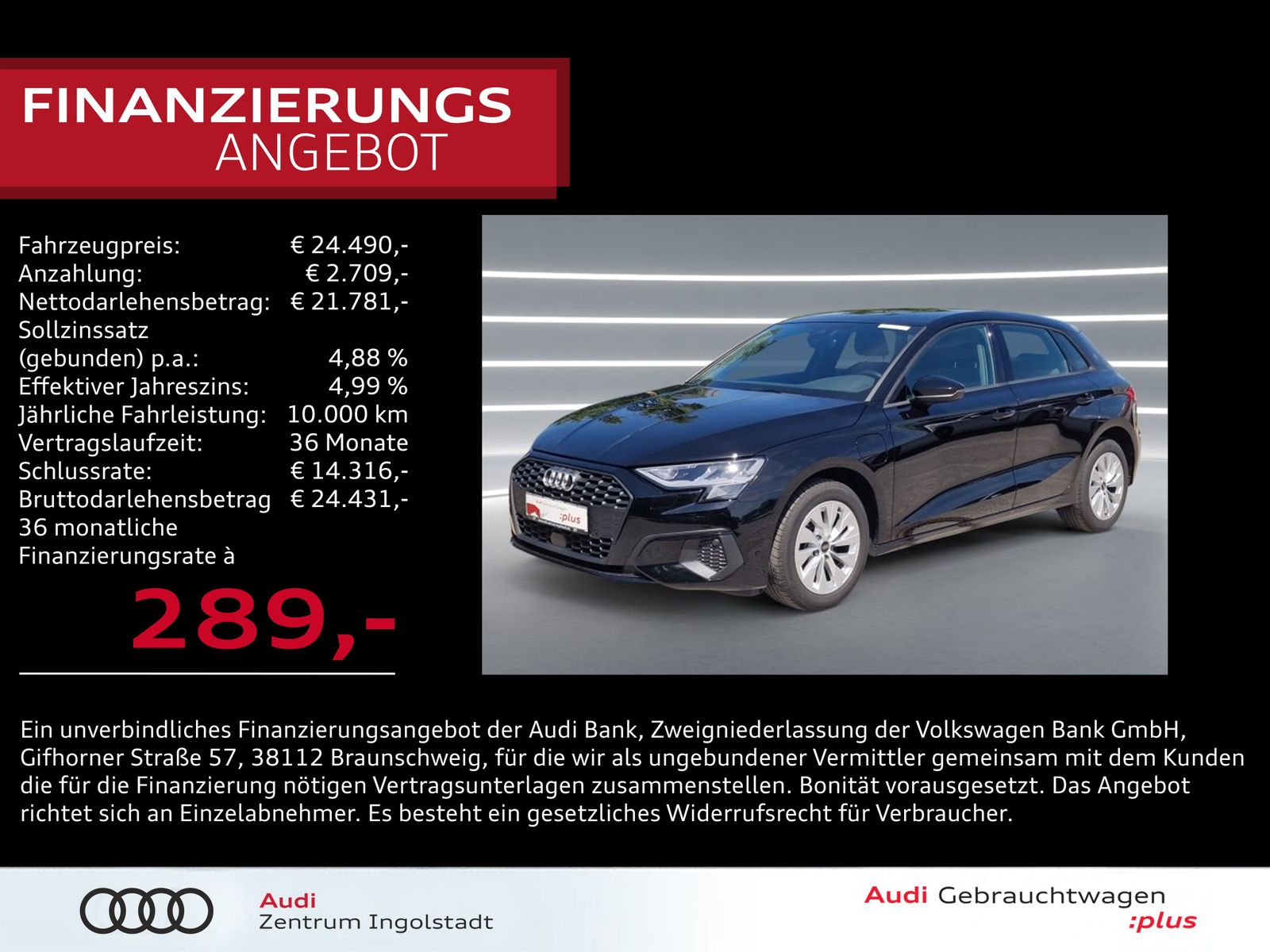 Audi A3 Sportback 40 TFSI e S tronic - Samsaru's Car Outlet