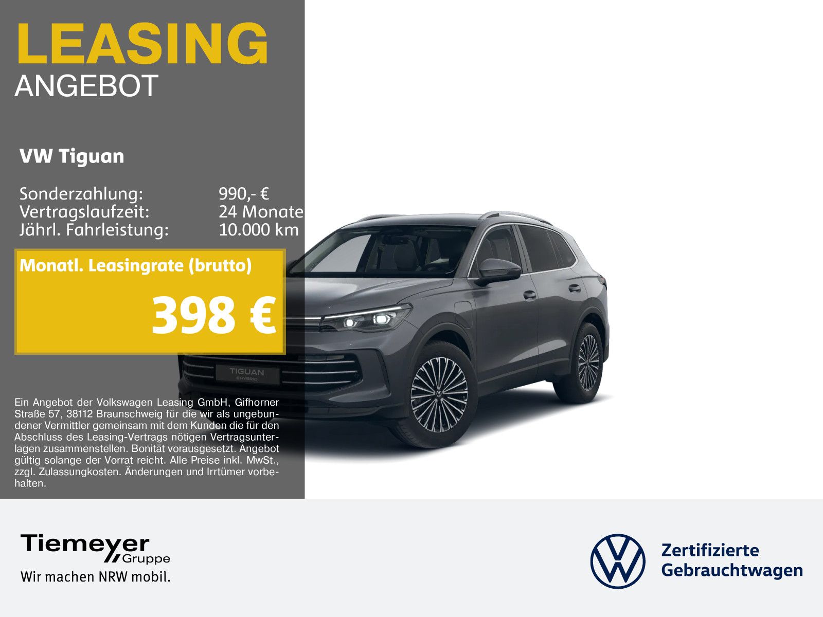 Volkswagen Tiguan eHybrid 200kW ELEGANCE MATRIX ASSIST AHK 
