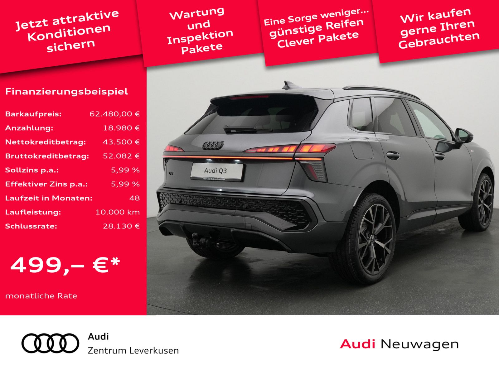 Audi Q3 S tronic S line MATRIX AHK PANO HUD SONOS NAV