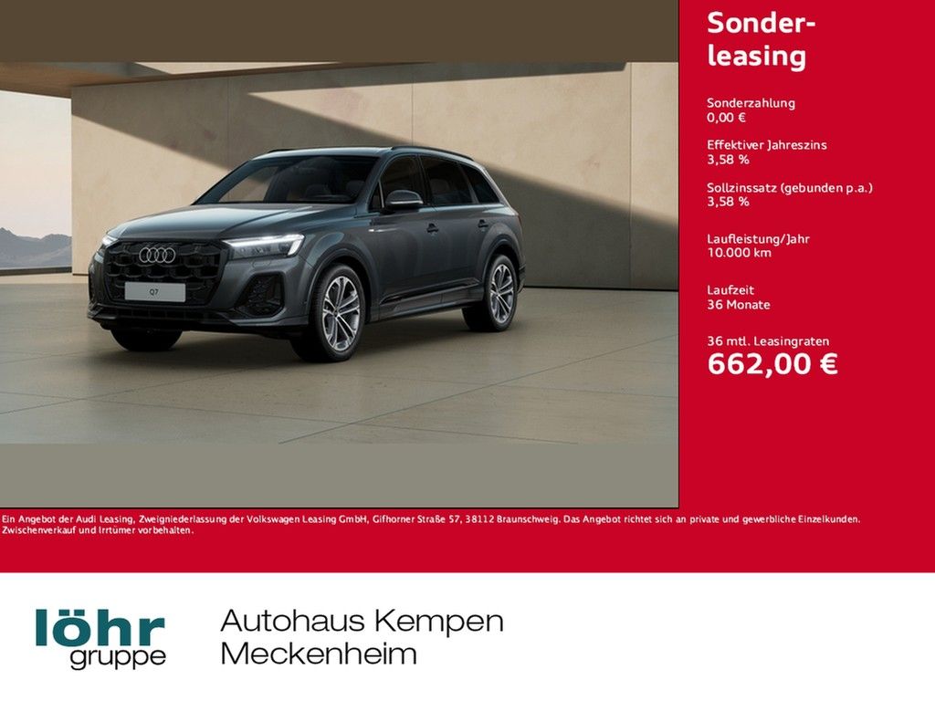 Audi Q7 45 TDI Q S line 20"|PANO|7-SITZER|LEDER