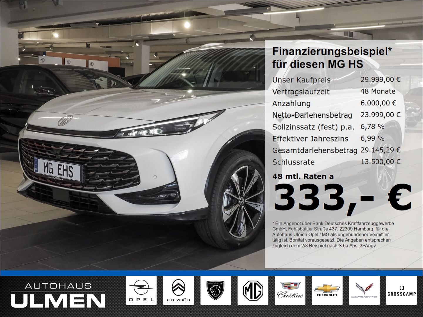 MG HS Luxury Finanzierunspreis Navi 360 Kamera LED 