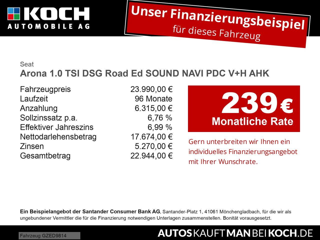 Seat Arona 1.0 TSI DSG Road Edition NAVI AHK