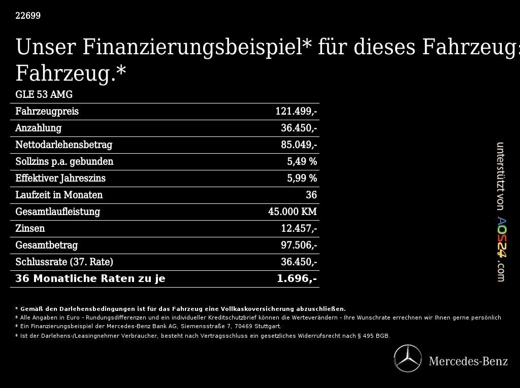 Mercedes-Benz GLE 53 AMG 4M+DIST.+PANO+HUD+MBEAM+SITZKLIMA+AHK