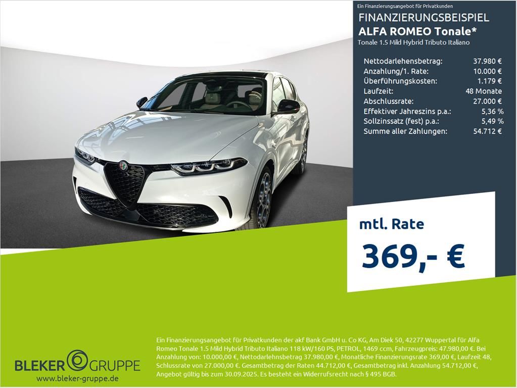 Alfa Romeo Tonale 1.5 Mild Hybrid Tributo Italiano