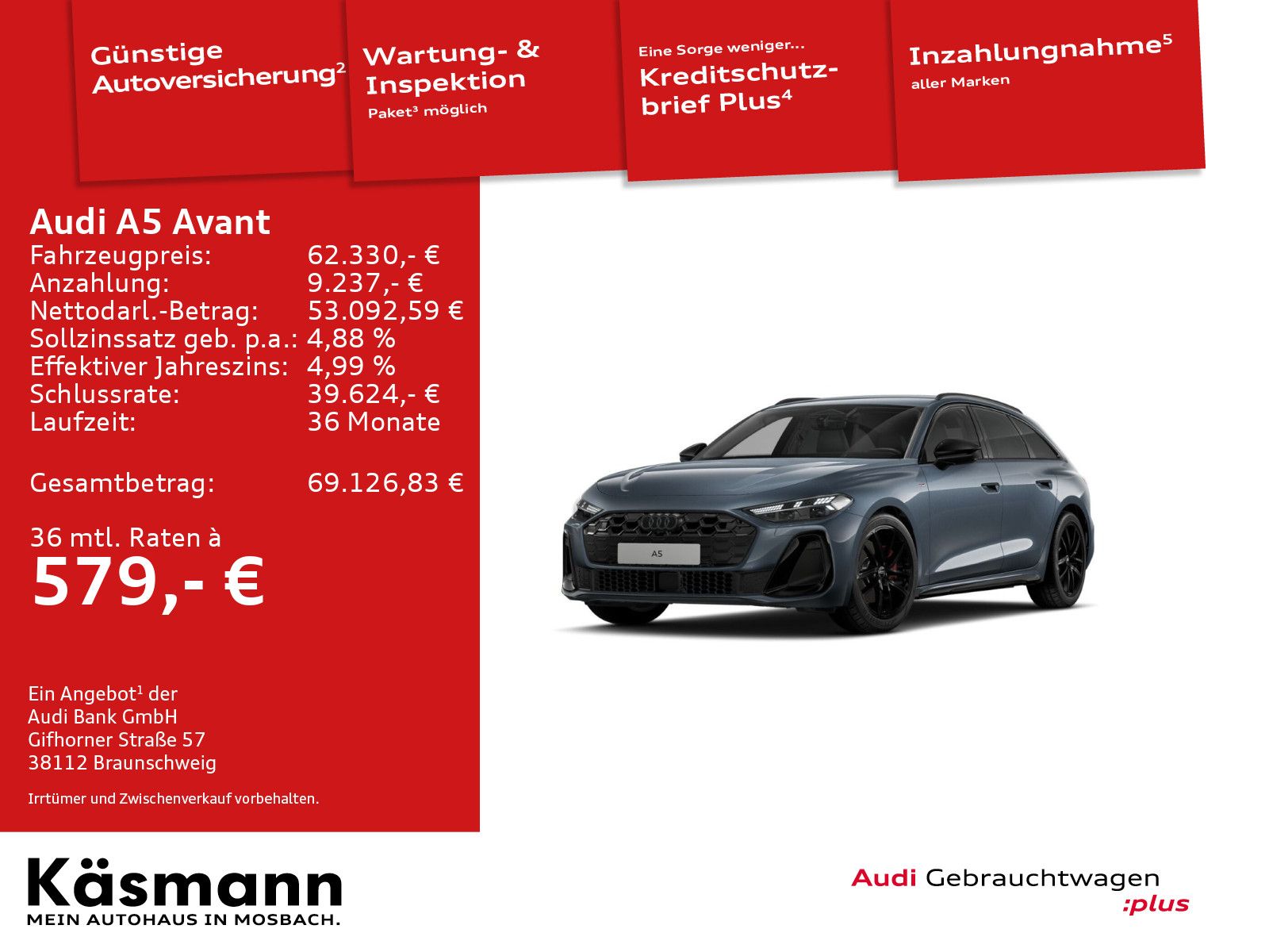Audi A5 Avant TDI qu S line AHK MATRIX 360° NAV