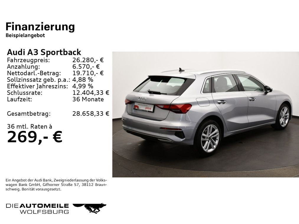 Audi A3 Sportback 35 TDI S-tronic advanced LED/Einpar