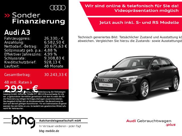 Audi A3 40 TFSIe Sportback S tronic S line