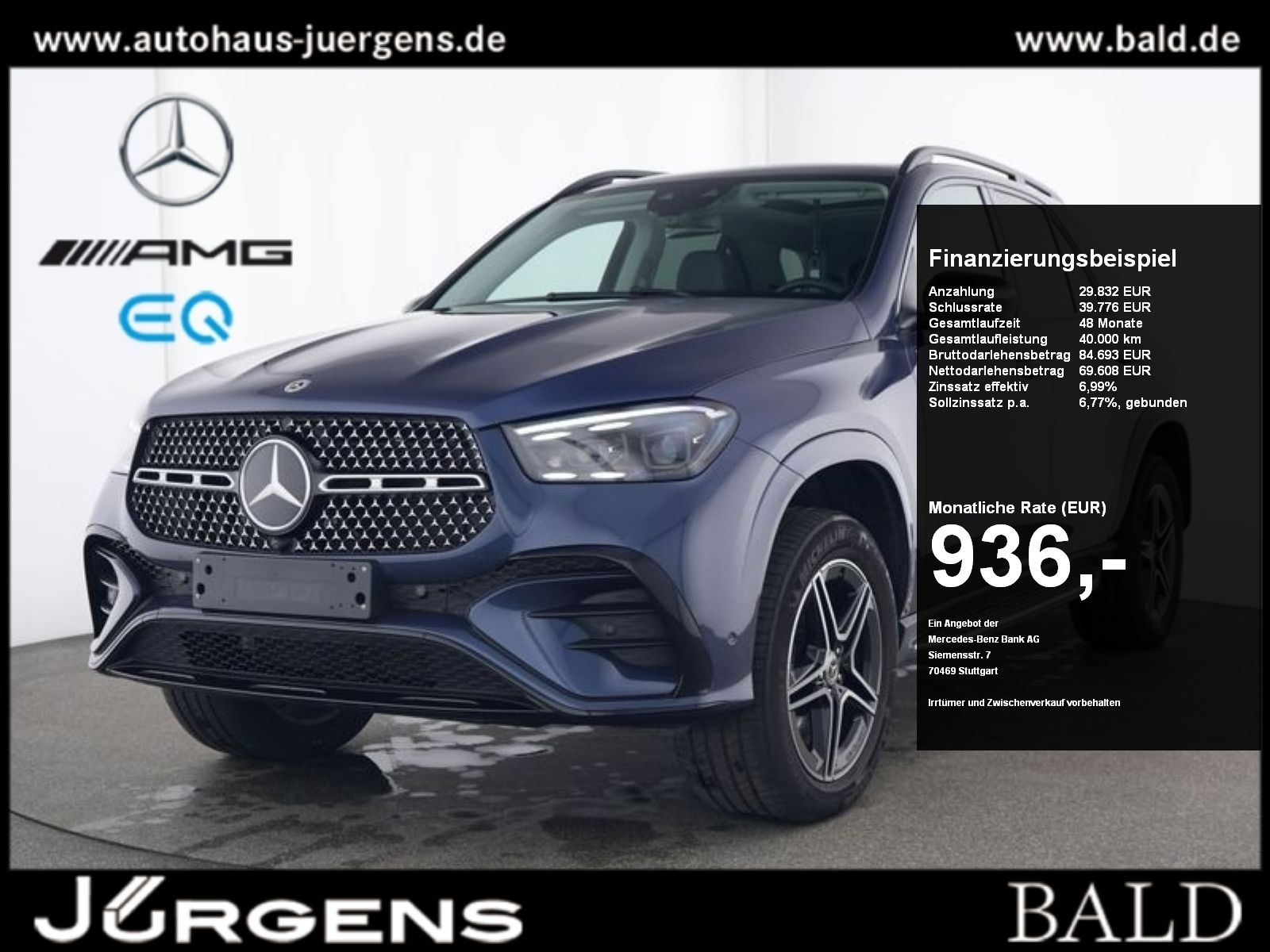Mercedes-Benz GLE 580 4M AMG-Sport/Pano/AHK/Distr/Night/Airm