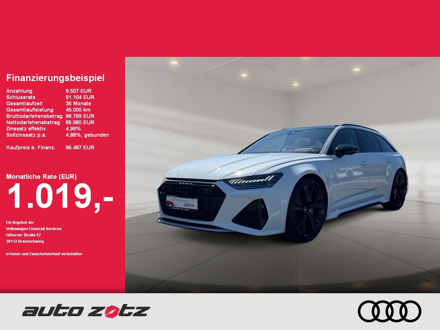 Audi RS6 Avant BO,matrix,360,HUD,Kam.,Keramik,Laser