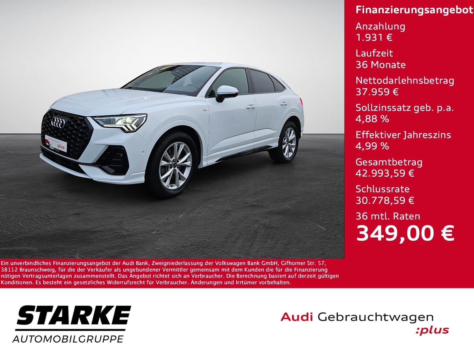 Audi Q3 Sportback 45 TFSI S tronic S line - Samsaru's Car Outlet