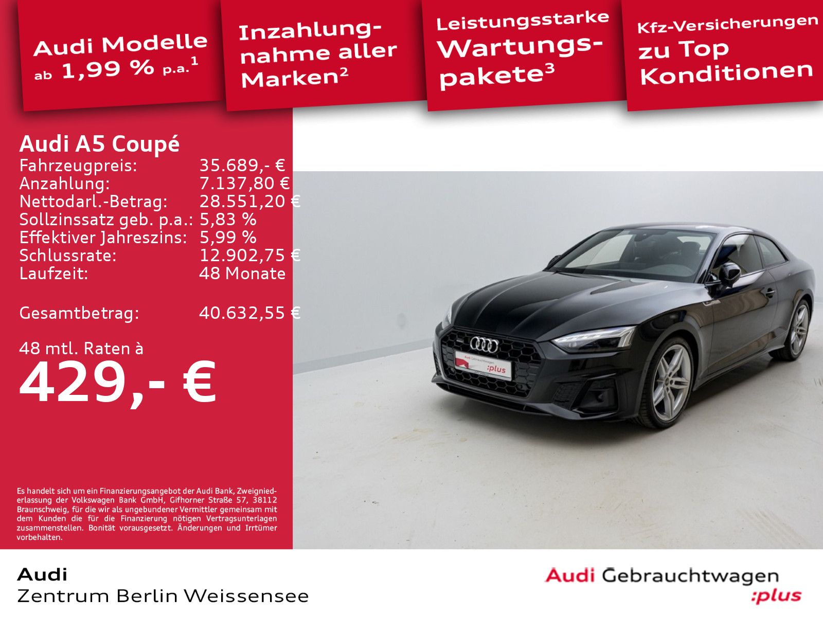 Audi A5 Coupe 40 TDI S-TRO*QUA*S-LINE*MATRIX*RFK*NAVI
