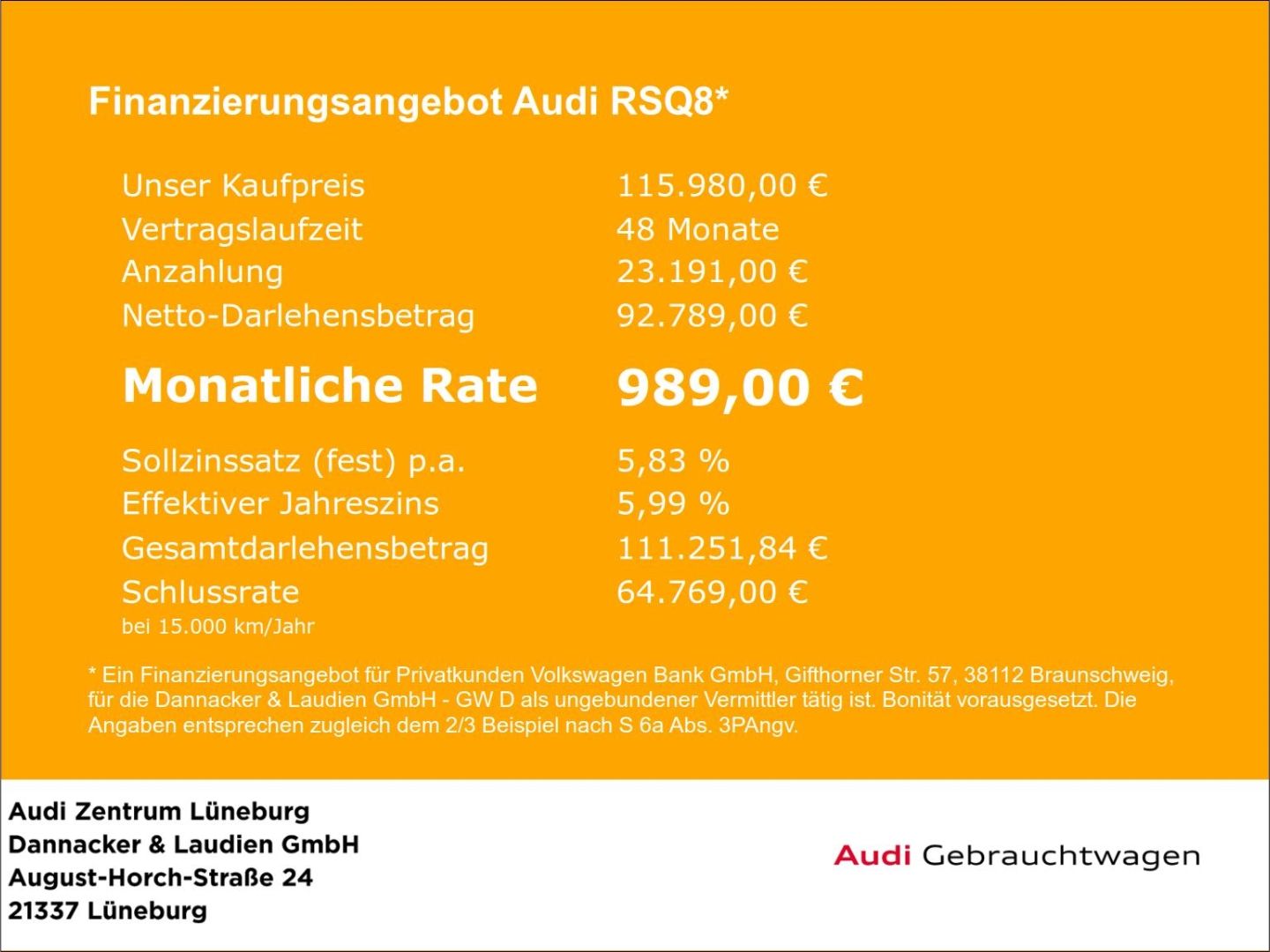 Audi RSQ8 4.0 TFSI quattro Alu Matrix-LED AHK B&O ACC