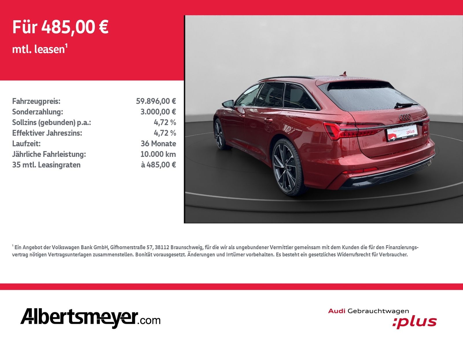 Audi A6 Avant 45 TFSI QUATTRO S-LINE+B&O+MATRIX+STAND