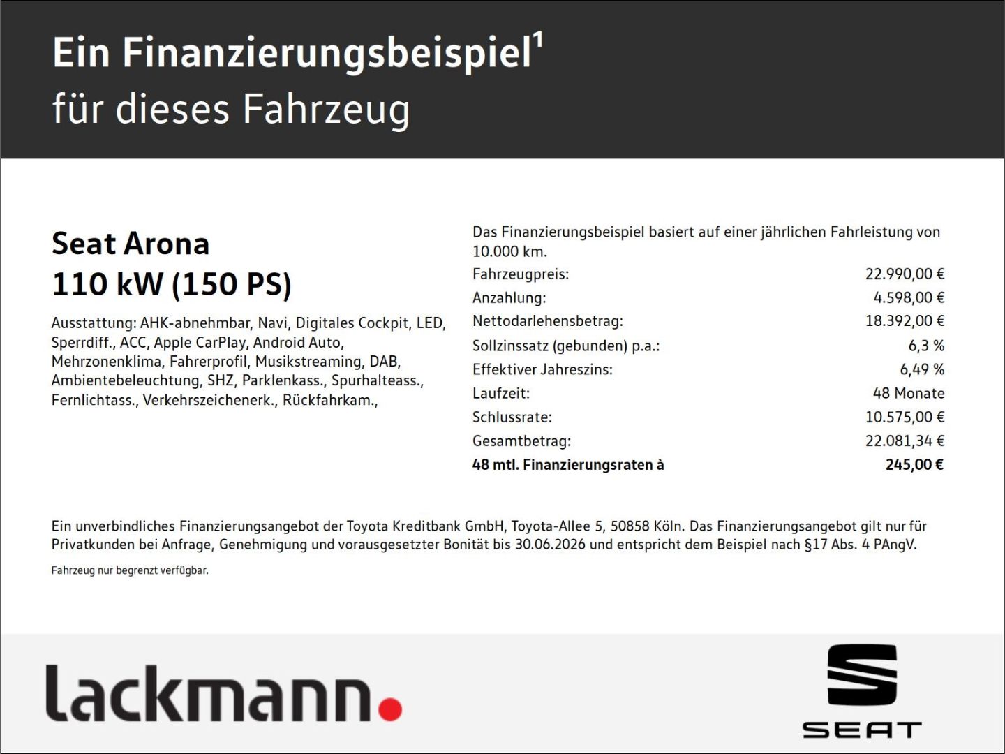 Seat Arona 1.5 FR *Navi*LED*Assistenzp.XL*Winterp.*AH