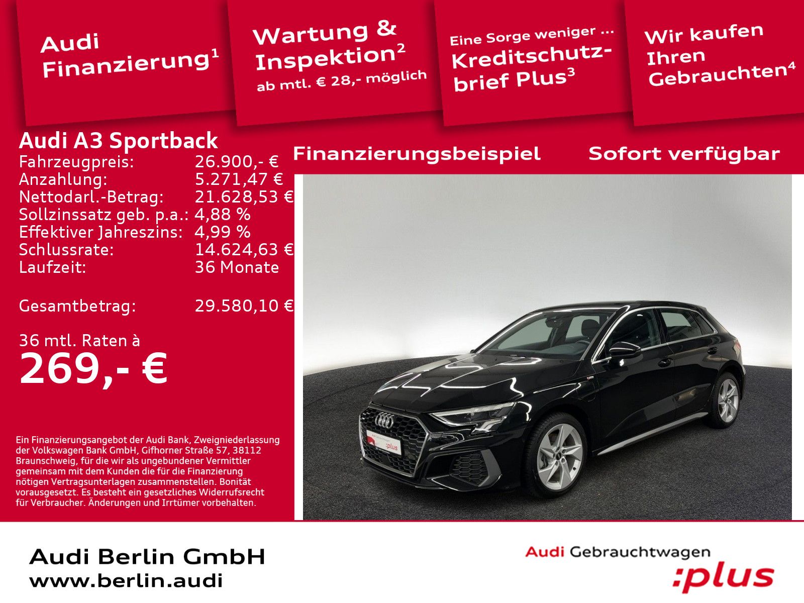 Audi A3 Sportback TFSI e S line 40 e S tr. PDC LED