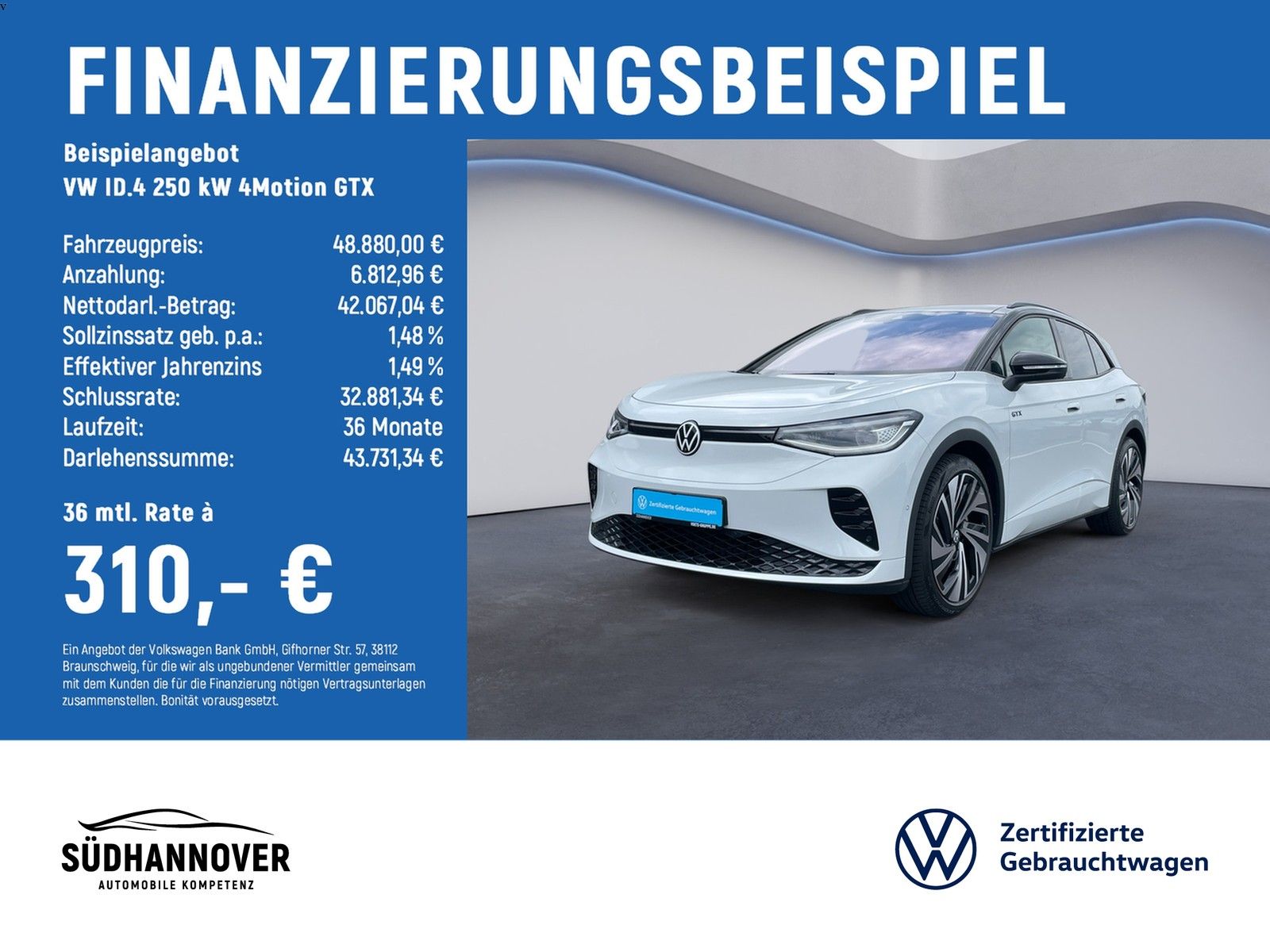 Volkswagen ID.4 250 kW 4Motion GTX PANO+AHK+AreaView