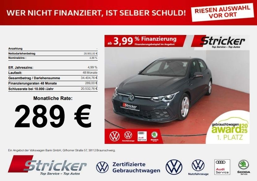 Volkswagen Golf GTD 2.0TDI DSG 289,-ohne Anzahlung Pano H&K