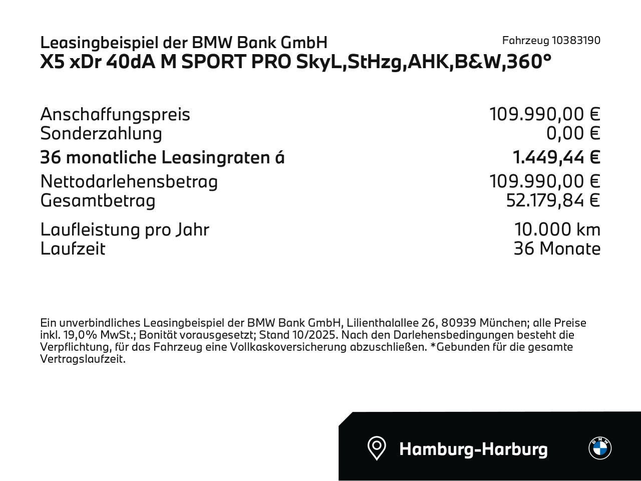 BMW X5 xDr 40dA M SPORT PRO SkyL,StHzg,AHK,B&W,360°
