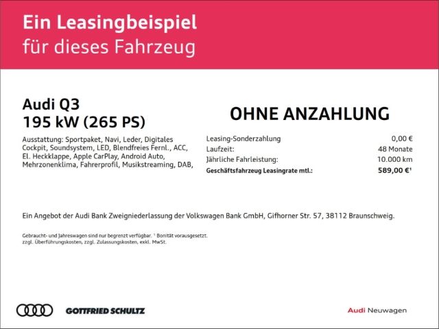 Audi Q3 265PS Quattro S-Line TechPlus #Quattro#