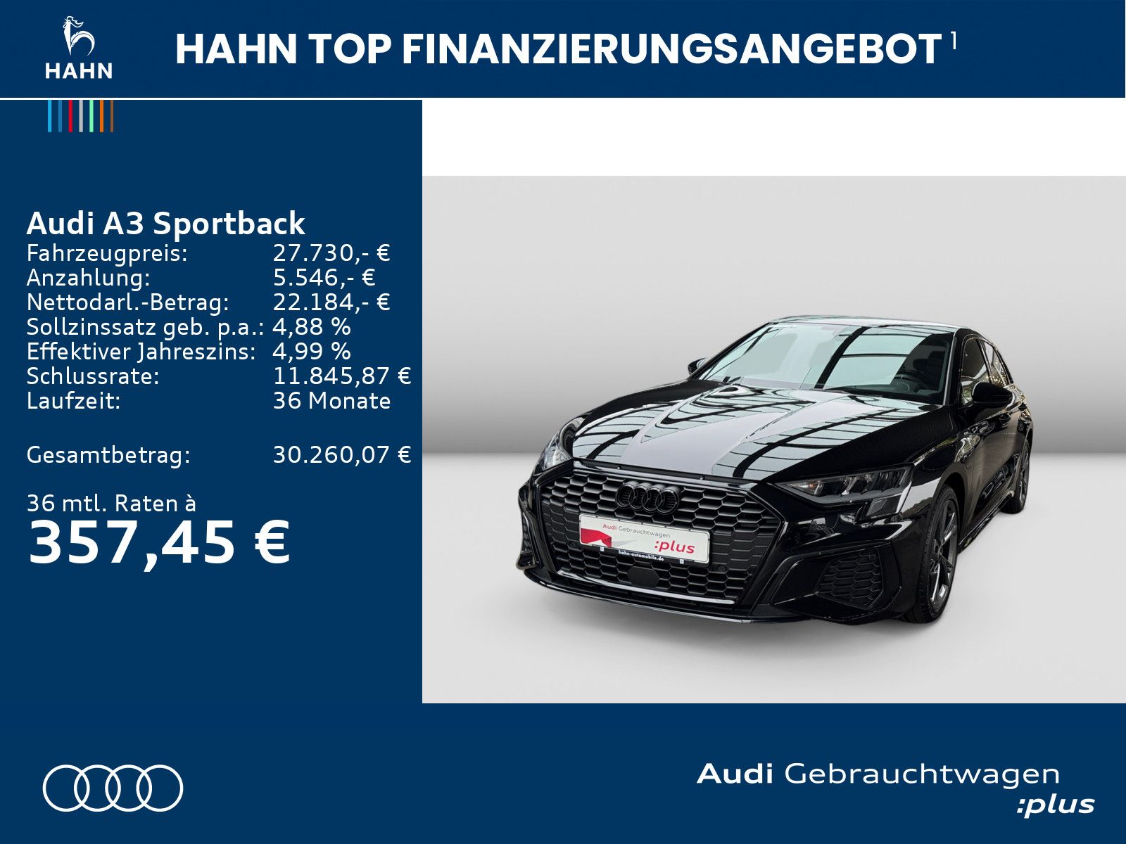 Audi A3 Sportback 40TFSIe S line S-tronic Virtual ACC