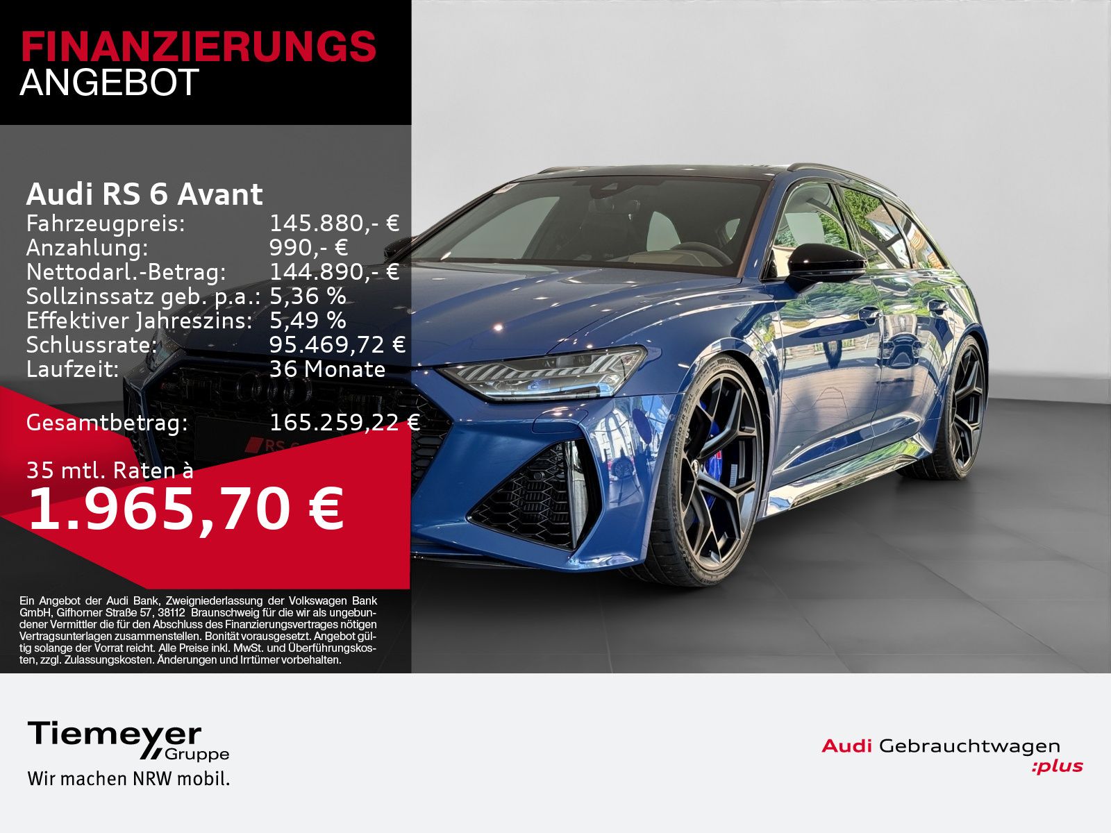 Audi RS6 Avant TFSI Q PERFORMANCE 360° BuO HuD AHK LM