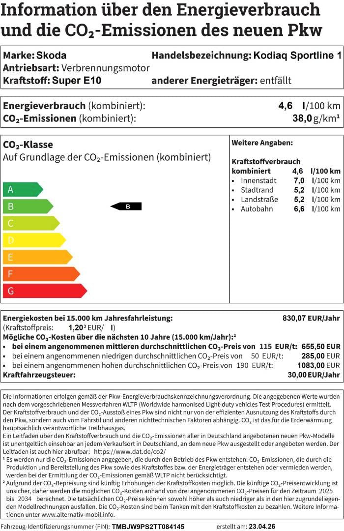 Skoda KODIAQ 1.5TSI DSG iV SPORTLINE+5J/100TKM GAR.+AH