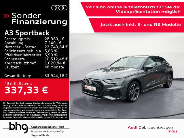 Audi A3 Sportback 40 TFSIe S-line LED/Clima/Assist/SH