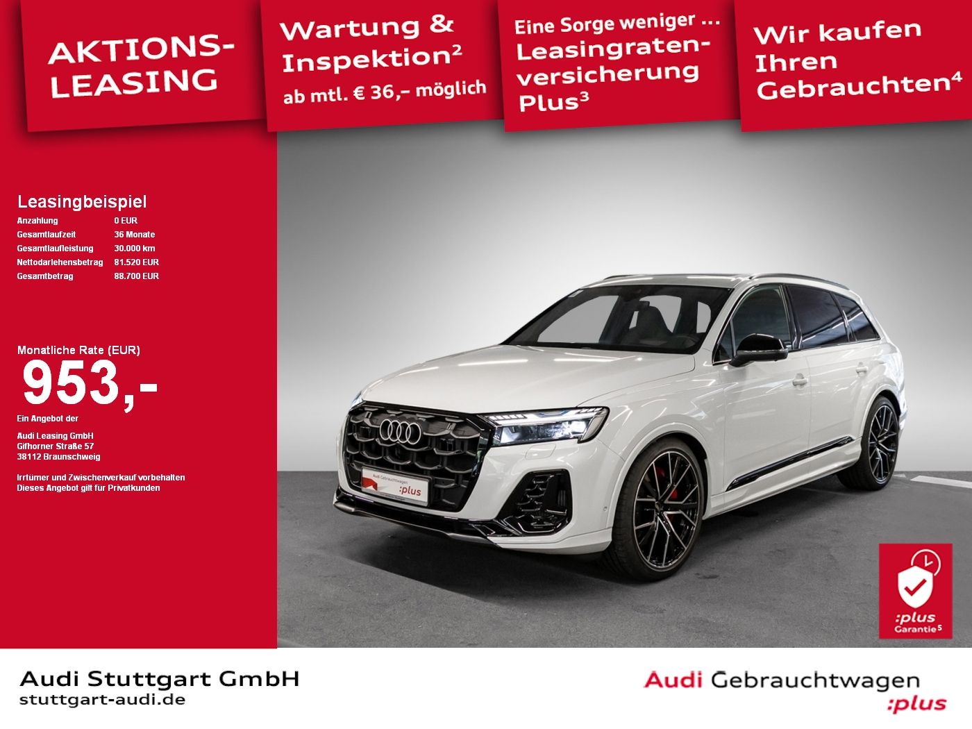 Audi Q7 SUV TFSIe S line 60 TFSI e quattro tiptronic
