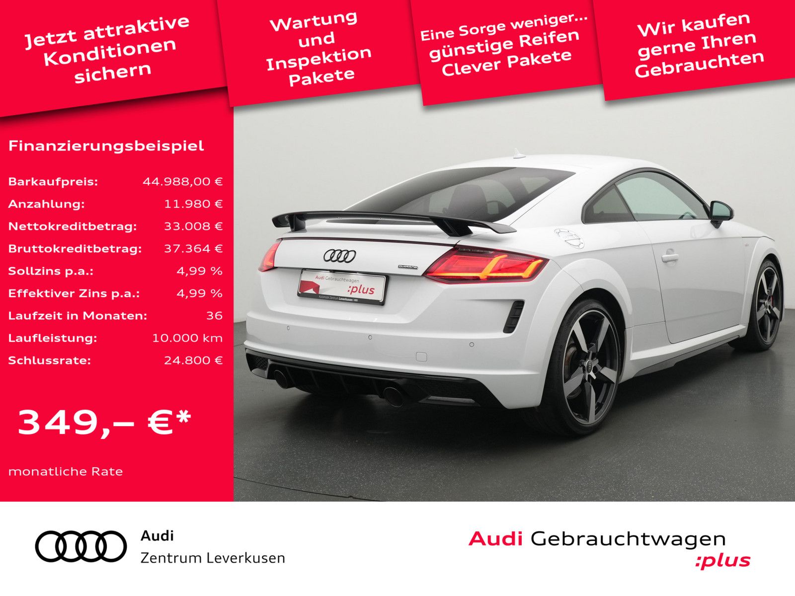 Audi TT Coupe 45 quattro S line S-TRON B&O NAVI VIRT