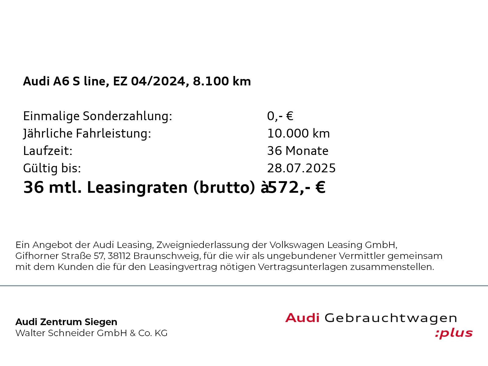 Audi A6 Lim. 45 TFSI quattro S line - Samsaru's Car Outlet