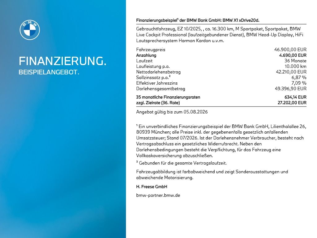 BMW X1 xDrive20d AHK 360° HEAD-UP RFK HIFI LENKRADHZ