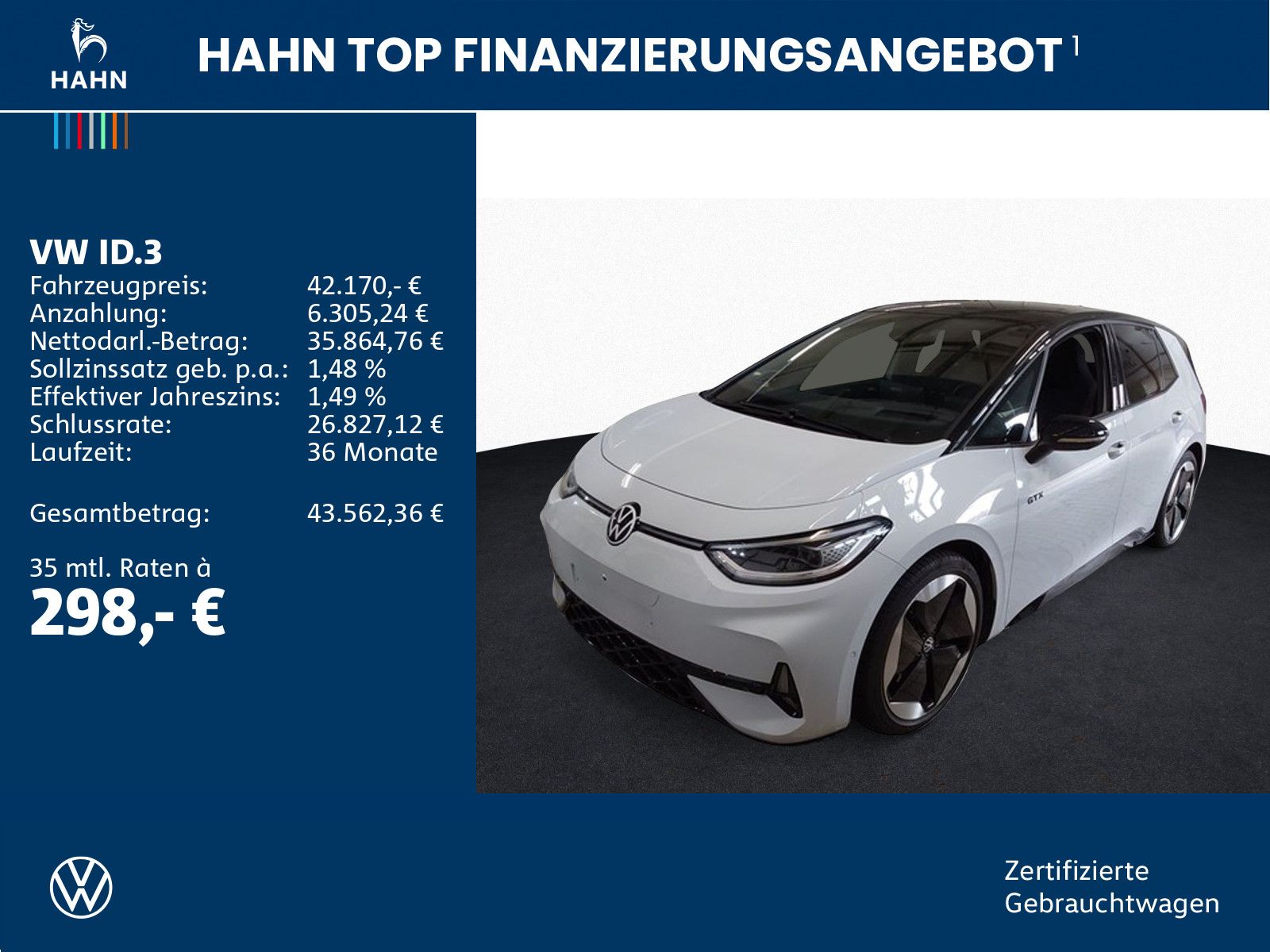 Volkswagen ID.3 GTX Performance Wärmepu AHK AR-HuD Matrix