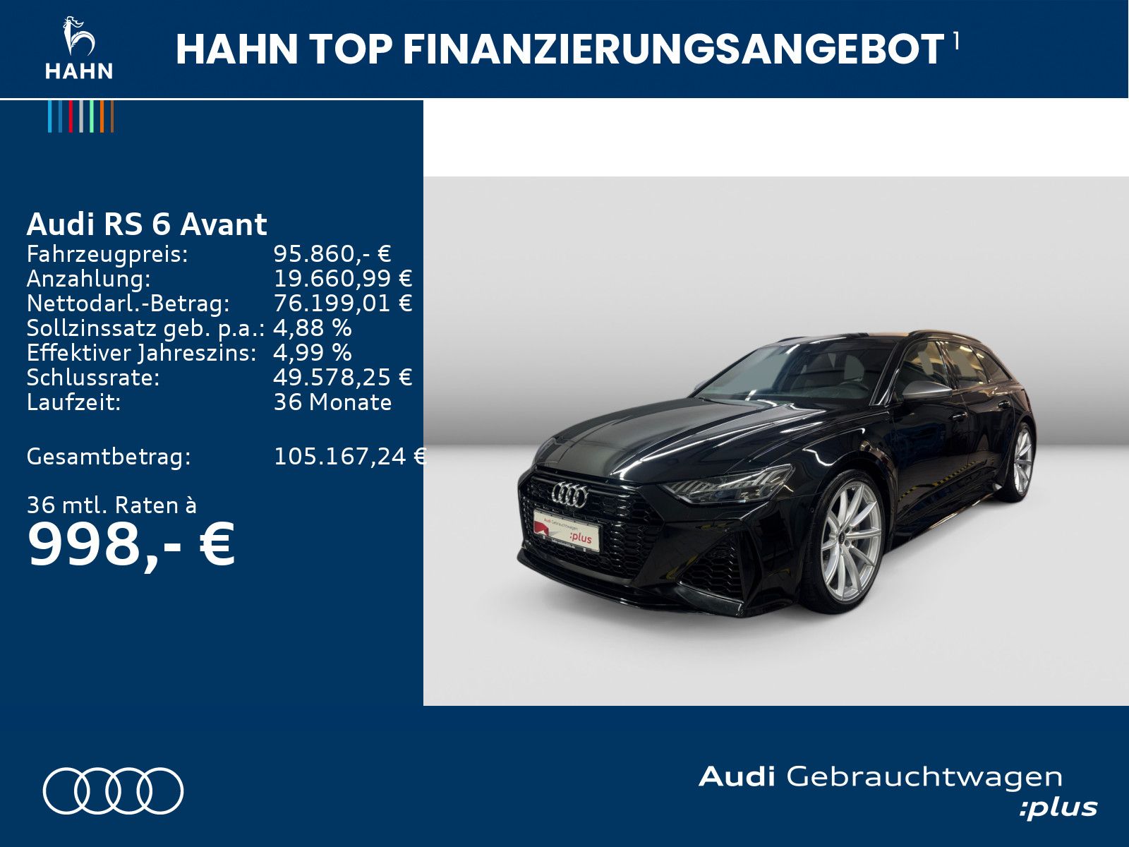 Audi RS 6 Avant TFSI quattro AHK Matrix HUD B&O AIR