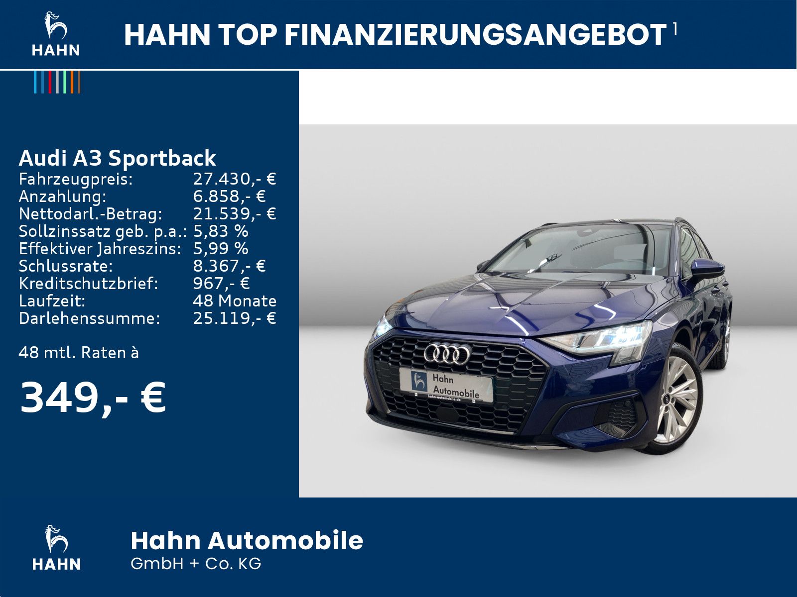 Audi A3 Sportback Advanced 30TDI S-Trc - Samsaru's Car Outlet