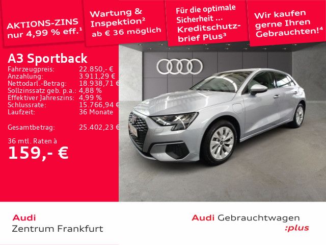 Audi A3 Sportback 40 TFSI e S tronic Navi Tempomat DB